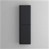 Mai & Mai Mobile Bagno Colonna 35x20x120cm, Mobile Alto da Bagno Multiuso con 2 Ante e 4 Vani, Armadio Colonna Nero, Lucca