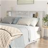 SECOLI Testiera Letto Matrimoniale Scomparti Contenitore Bianco 200x103,5 cm