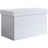 MB Muebles Bonitos, Panca Dorian, Melamina, Bianco Lucido, 75x44x46cm