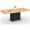 IDMarket - Tavolo da pranzo rettangolare allungabile EDEN 6-10 persone in legno e nero 160-200 cm