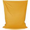 Italpouf Pouf Sacco Cuscino XXL Gigante, Interno ed Esterno, Adulti, Riempimento Perle Polistirolo, Sfoderabile, Impermeabile, Lavabile, Giallo, 175x135 cm