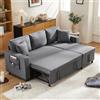 VIVCA Divano letto con funzione sleep, divano a forma di L, chaise longue con vano portaoggetti, con vano tascabile, divano letto, chaise longue intercambiabile a sinistra e a destra