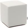 Avalon - Pouf Poggiapiedi Rigido CUBO Mamba Ignifugo Classe 1IM in Ecopelle Nautica, Puff Poggiapiedi, Seduta da Interno ed Esterno, Professionale Comodo Impermeabile, Made in IT(35cm-Ghiaccio)