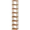 Fukursul Scarpiera verticale in bambù a 5/7/8 livelli, organizer da stretto, salvaspazio, grande torre autoportante per ingresso e armadio, scaffale elegante durevole, ideale