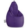 Happers Pouf Poltrona Gigante a Sacco con Imbottitura per Sedersi Grande Puff per Bambini Adulti Morbido Puffo Interno Bean Bag Chair per Salotto Lettura Viola XXL