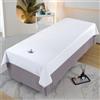 Morbuy Lenzuolo per Lettino da Massaggio Spa con Foro per Il Viso, Impermeabile Resistente all'olio Lenzuola Riutilizzabile, Copertura Protettiva per Massaggio di Bellezza (Bianco,120x230cm)