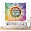 mvbmbbc Fiore della Vita arazzi appesi arazzo Personalizzato Appeso a Parete Coperta Coperta Tappeto da Parete Tappetino Yoga stuoia Decorazioni per la casa [Invia Accessori]