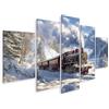 islandburner Quadro su tela con treno a vapore in montagna