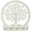 Arti & Mestieri® Porta Chiavi da Muro Albero della Vita di Colore Avorio