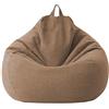 HAIMEN Fodera per borsa di fagioli - Fodera in cotone e lino 100 x 120 cm - Copridivano per borsa di fagioli con cerniera senza riempimento