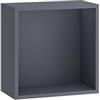 Klaar Design K-UBO, mobile pensile a giorno, MDF rivestito PVC, dimensioni cm 30x30x15 (Antracite)