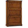 Vicentini arreda Scarpiera in legno di noce scuro a 3 ante, 130 cm di altezza, 79 cm di lunghezza e 30 cm di profondità, 100% made in Italy