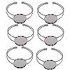 HEALLILY 6 Pezzi 25Mm Cabochon Braccialetto Base Tonda Piastra Y Forma Bracciale Regolabile Impostazioni Castone Catene da Polso per La Creazione di Gioielli Fai da Te