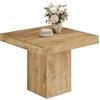 Tribesigns 100 cm Tavolo da Pranzo, Tavolo da Cucina Quadrato per 4 persone, Tavoli da Soggiorno per Sala Pranzo, Cucina, Soggiorno, Piccoli Spazi, con Piano e gambe spessi (Marrone Chiaro)