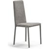 REDÒKASA Sedia imbottita MADE IN ITALY BETTY PLUS per sala da pranzo, cucina, soggiorno, design moderno, struttura robusta in metallo rivestita, schienale e seduta rivestiti in velluto (1, Tortora)