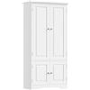 FOREHILL Credenza Cucina Salvaspazio, Mobile Cucina Piccolo a 4 Ante Bianco