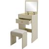 HPDTZ Tavolo cosmetico con specchio, comò per camera da letto, moderno tavolo cosmetico con cassetto e scomparto per routine di bellezza (B)