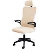 Mswborml Rimovibile Fodera per Sedie da Ufficio con Copri Poggiatesta, Ergonomica Coprisedia per Sedia da Ufficio, Universale Copertura Elasticizzata per Sedia da Gaming, Coprisedie da Gaming,H