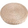 URSXODAWQ Cuscino Pouf Tatami Rotondo da 40 cm, Tappetino Yoga per Meditazione in Paglia, Cuscino da Pavimento in Paglia Naturale Intrecciata a Mano con Imbottitura in EPE, Morbido e
