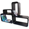 Cube Mensola Da Muro Libreria Scaffale Vari Colori Retrò Cubi Moderno LO01 (Nero)