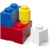 Room Copenhagen Mattoncino Lego Multipack L, contenitori impilabili, Set di 4 Pezzi, Multicolore, One Size, 4 unità