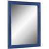 Online-GalleryKing Online GalleryKing TheMIRROR - Specchio con cornice in vero vetro cm, realizzato su misura, colore blu scuro, ad esempio come specchio da corridoio, da salone, ecc., legno MDF, specchio., Blu scuro