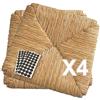 ZStyle Set SEDUTE Paglia MOD. 996 Seduta Sedile Ricambio Telaio Fondo per Sedie Impagliate Sedia + FELTRINI Omaggio (4 Pezzi)