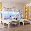 KecDuey Letto a castello 90 x 200 cm, letto in metallo, 3 letti, con striscia luminosa a LED, scala integrata con spazio di archiviazione, con 2 porte USB + 1 presa, con scrivania, con mensola, senza