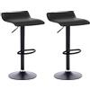 Totò Piccinni Sgabello Bar NEVADA girevole 360° regolabile in altezza (Total Black, 2Pz)
