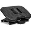 Duronic Poggiapiedi Ergonomico FT03, Inclinazione e Altezza Regolabili, Portatile con Rulli Massaggianti. Ideale per Ufficio, Casa, Studenti, Giocatori. Combatte Stanchezza e Stress