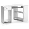 Vicco Scrivania angolare Odin, Bianco, 83 x 76 cm Set con armadio PC, con ripiano estraibile per tastiera e vano aperto per dispositivi