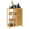 SogesHome Buffet Armadio laterale in bambù Consolle per bagno Armadio per cucina soggiorno Bagno Armadi alti e medi Armadi base per bagno
