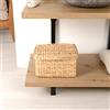 wohnfreuden Scatola portaoggetti con coperchio, rettangolare, in giacinto d'acqua, cestino da bagno, dimensioni: M