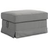 MASTERS OF COVERS Fodera Poggiapiedi Ektorp, Cotone Grigio | Compatibile con poggiapiedi IKEA Ektorp 82 x 62 x 44 cm. Solo fodera, pouf non incluso.