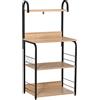 HOMCOM Mobiletto per Microonde 4 Ripiani 60x40x125cm Color Legno