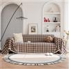 FANSU Natale Telo Copridivano 1 2 3 4 Posti, Plaid Blocco di Colore Copriletto Matrimoniale Copritutto, Coperta Copridivano Reversibile, Coperta per Divano con Nappe (180x180cm,Grigio)