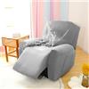 Morbuy Copripoltrona Relax Reclinabile Elasticizzato con Tasca, 1/2/3 Posti Fodera per Poltrona Universale 1 Posto, Lavabile Coprisedile Fodere per Poltrona Relax (Grigio Chiaro,1 Posto)