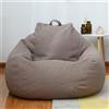 Odot Pouf Poltrona a Sacco, Poltrona Sacco, Sacchetto di Fagioli con Manico, Salotto Bean Bag, per Decorazione della Soggiorno Giardino (Senza Ripieno) (L(90x110cm),Marrone)