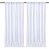 Hiseng Moderno Tende per Interni Voile in Chiffon, 2 Pannelli per Camera da Letto Soggiorno Salotto Semitrasparenti per Elegante Finestre di Casa (Bianco,1.5x3M)
