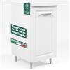 Shally Dogan Mobile Base per Cucina con Anta Singola e Due Scomparti Design Boiserie, Mobiletto con Struttura in Legno Robusta e Resistente, Mobile Componibile, 40 x 50 x 85H cm (Bianco)