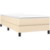 vidaXL Struttura Letto a Rete a Molle Crema 90x190 cm in Tessuto