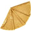 Morbuy Paillettes Gonna Albero di Natale, Morbido Tappeto Albero di Natale, Natale Copertura della Base per Decorazione dell'Albero di Natale, Decorazione Casa Festa (Oro,120cm)
