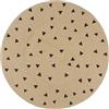 vidaXL Tappeto Lavorato a Mano in Juta Naturale Intrecciata Rotondo a Spirale Cucina Salotto Passatoia Artigianale Stuoia Stampa a Triangoli 120 cm