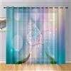 Surwin Tende per Interni 2 Pezzi, Tende Voile con Farfalla Motivo, Tende Semi Trasparenti con Occhielli, 3D Tende a Vetro per Camera da Letto, Cucina, Soggiorno (140x244cm,Farfalla da Sogno)