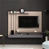 Homemania M.M.01.01.02.01917 Mobile Porta TV Lawrance Moderno da Parete con Ripiani da Salotto Antracite in Legno, 157 x 21 x 120 cm