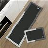 Hixingo Tappeto Cucina in Diatomite, Trifoglio Quattro Passatoia Cucina Antiscivolo Lavabile Tappeti da Cucina, Tappeto da Cucina Tappeto da Bagno Tappetino per Doccia (Grigio-Nero,40x120cm)