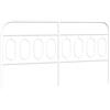 vidaXL Testiera di Ricambio in Metallo Bianco 183 cm, testiera letto, testiera in metallo, testata per letto matrimoniale, testata letto