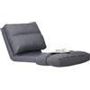 Relaxdays Poltrona Cuscino, Materassino Pieghevole, Schienale Regolabile, Imbottito, per Interni,lunghezza 194 cm,grigio