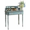Loberon Lartigue Consolle - in Legno di Pino - Romantico Look Antico, Blu Antico