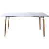 Brigros WeHome - Tavolo Bianco con Gambe Effetto Legno, da Buffet, da Cucina | Tavolino Design Moderno e Pulito, Stabile e Robusto (Wood Natural, 160x80x74 cm)